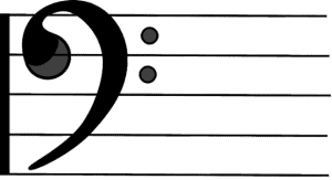 bass clef double bass